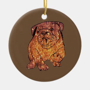 Cerámica Adorno de Círculo de Bulldog