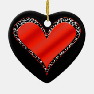 Cerámica Adorno de corazón tradicional clásico del día de S