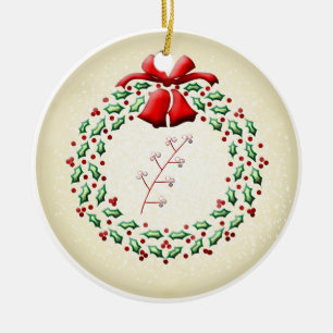 Cerámica Adorno de Corona de Galleta de Azúcar de Navidad