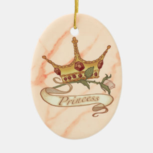 Cerámica Adorno de Corona de Princesa