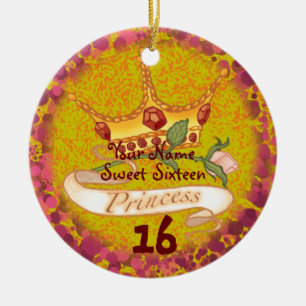 Cerámica Adorno de cumpleaños de Princesa Sweet 16