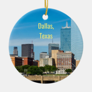 Cerámica Adorno de Dallas, Texas, de 2 caras