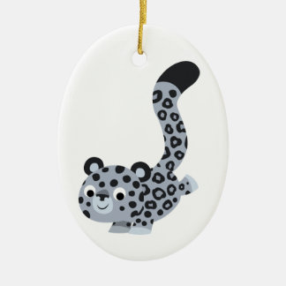 Cerámica Adorno de dibujos animados de leopardo de las niev