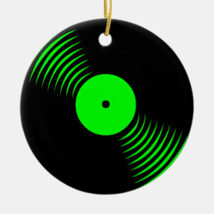 Cerámica Adorno de disco de vinilo retro de los 80 Corey Ti