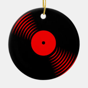 Cerámica Adorno de disco de vinilo retro de los 80 Corey Ti