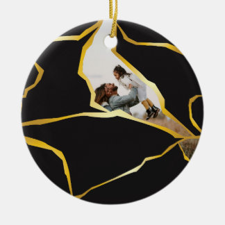 Cerámica Adorno de diseño Kintsugi editable