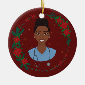 Cerámica Adorno de enfermera de Navidad, regalo personaliza