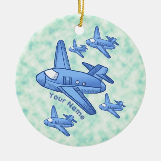 Cerámica Adorno de escuadrón de aviones (Frente)