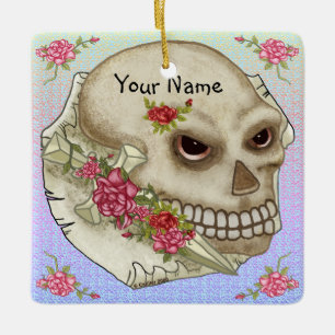 Cerámica Adorno de Espada de Calavera