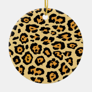 Cerámica adorno de estampado de jaguar