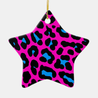 Cerámica Adorno de estrella con estampado de leopardo retro