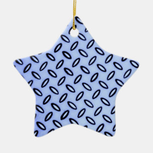 Cerámica Adorno de estrella con patrón azul