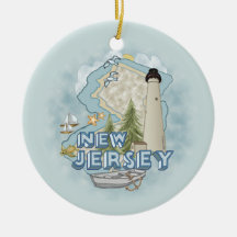 Adorno de faro de Nueva Jersey