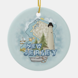 Cerámica Adorno de faro de Nueva Jersey