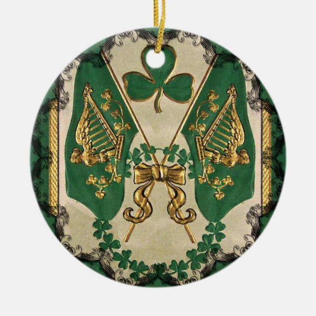 Cerámica Adorno de Feliz Día de San Patricio (Frente)