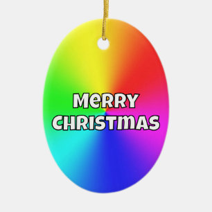 Cerámica Adorno de Feliz Navidad (Cambia las Palabras)