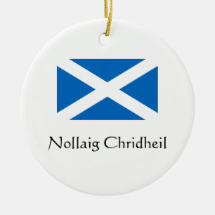 Cerámica Adorno de Feliz Navidad Escocia