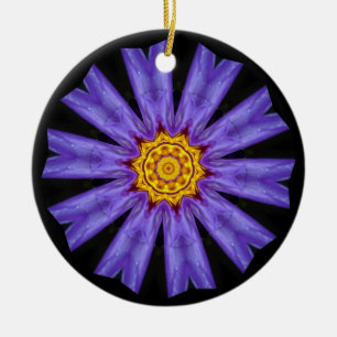 Cerámica Adorno de Flor Púrpura