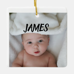 CERÁMICA ADORNO DE FOTO DE BEBÉ PERSONALIZADO