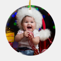 Adorno de foto de la primera Navidad del bebé