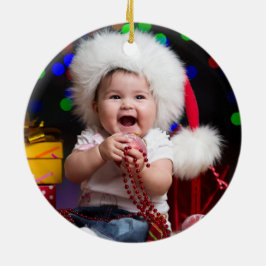 Cerámica Adorno de foto de la primera Navidad del bebé