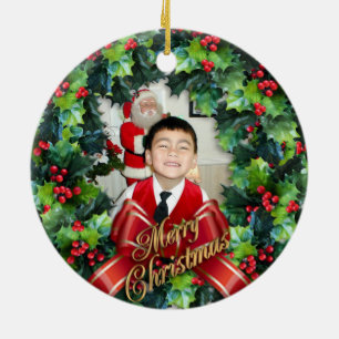 Cerámica Adorno de foto de Navidad para la abuela