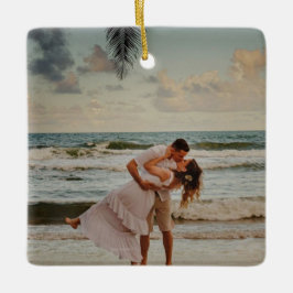 Cerámica Adorno de foto de pareja personalizado, Navidad fo