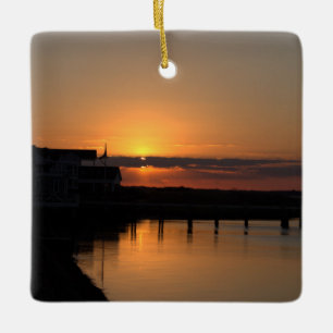 Cerámica Adorno de foto de puesta de sol