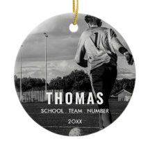 Adorno de foto deportiva personalizada con tipogra