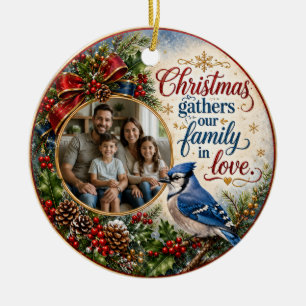 Cerámica Adorno de foto personalizado de familia de arrenda