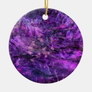 Cerámica Adorno de Galaxia Abstracta Morada