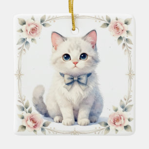 Cerámica adorno de gatito lindo