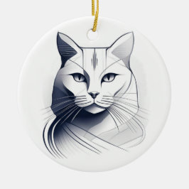 Cerámica Adorno de gato Art Deco