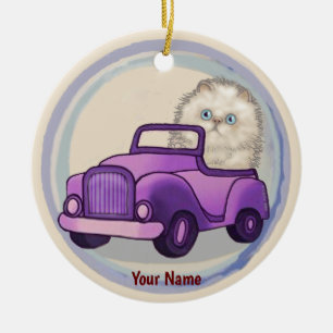 Cerámica Adorno de gato himalayo para coche