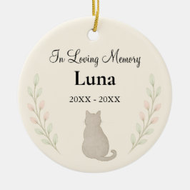 Cerámica Adorno de gato personalizado: En memoria amorosa