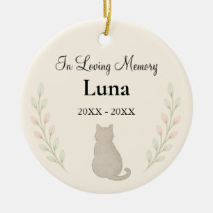 Cerámica Adorno de gato personalizado: En memoria amorosa