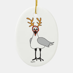 Cerámica Adorno de gaviota festiva caprichosa