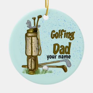 Cerámica Adorno de golf para papá golfista