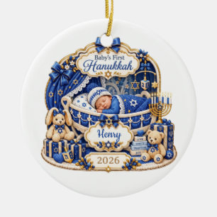 Cerámica Adorno de Hanukkah personalizado para bebé 2026 co