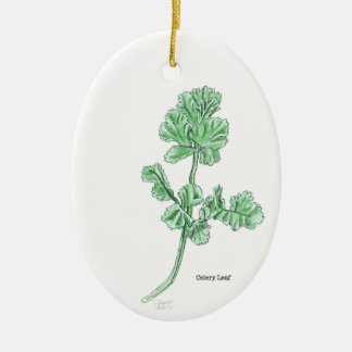 Cerámica Adorno de Hoja de Apio