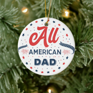 Cerámica Adorno de insignia de Todo un americano Dad