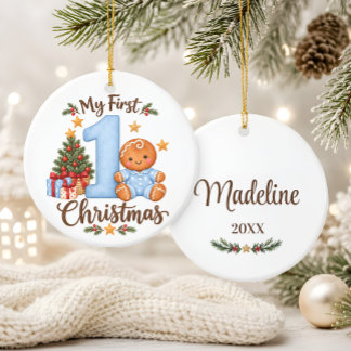 Cerámica Adorno de jengibre para el primer Navidad del bebé