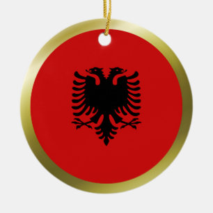 Cerámica Adorno de la bandera de Albania