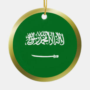 Cerámica Adorno de la bandera de Arabia Saudita
