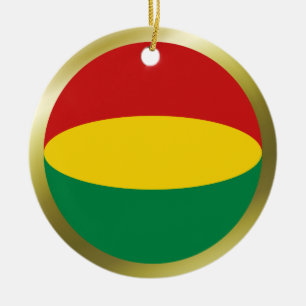 Cerámica Adorno de la Bandera de Bolivia