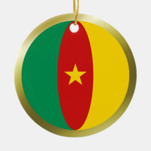Cerámica Adorno de la bandera de Camerún
