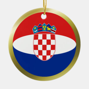 Cerámica Adorno de la bandera de Croacia
