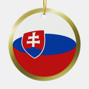 Cerámica Adorno de la bandera de Eslovaquia