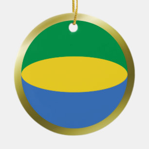 Cerámica Adorno de la bandera de Gabón