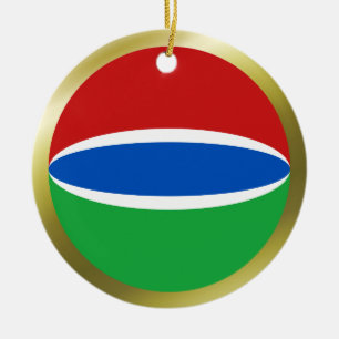 Cerámica Adorno de la bandera de Gambia